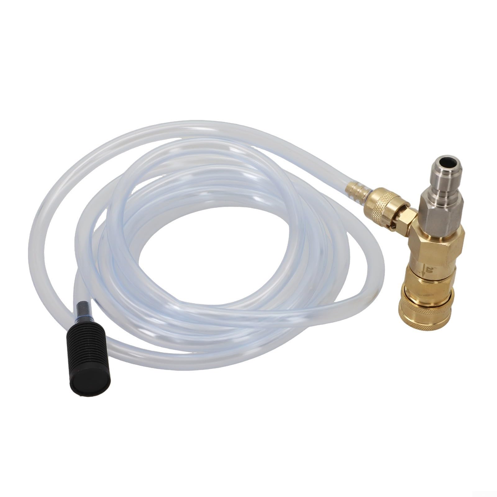 Kit de inyector de jabón para lavadora a presión con válvula dosificadora, conexión rápida de 3/8 pulgadas, 4000 PSI máximo para aplicación descendente
