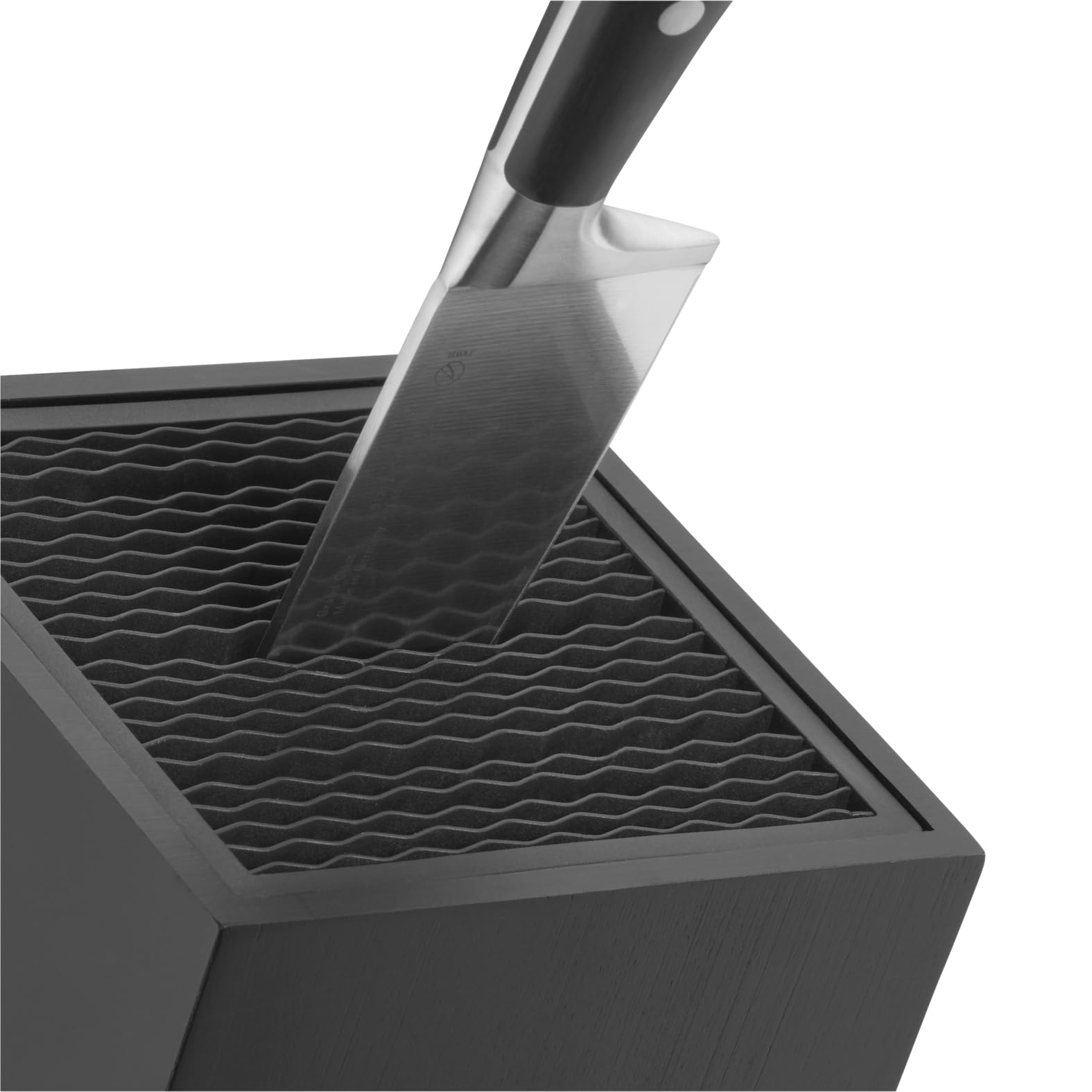 WMF Bloc couteaux vide, Bois laqué noir, Contient jusqu'à 15 couteaux de cuisine, Protection optimale des lames, Acier inoxydable Cromargan, Plastique de haute qualité, FlexTec 1893864500