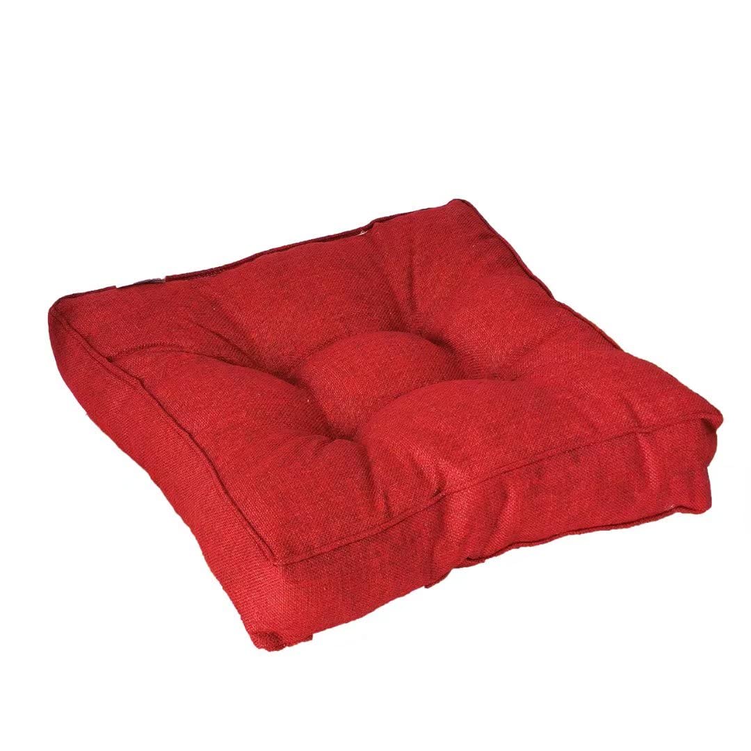 Cojín de lino grueso Bury 45cm cuadrado para relajarse en salones
