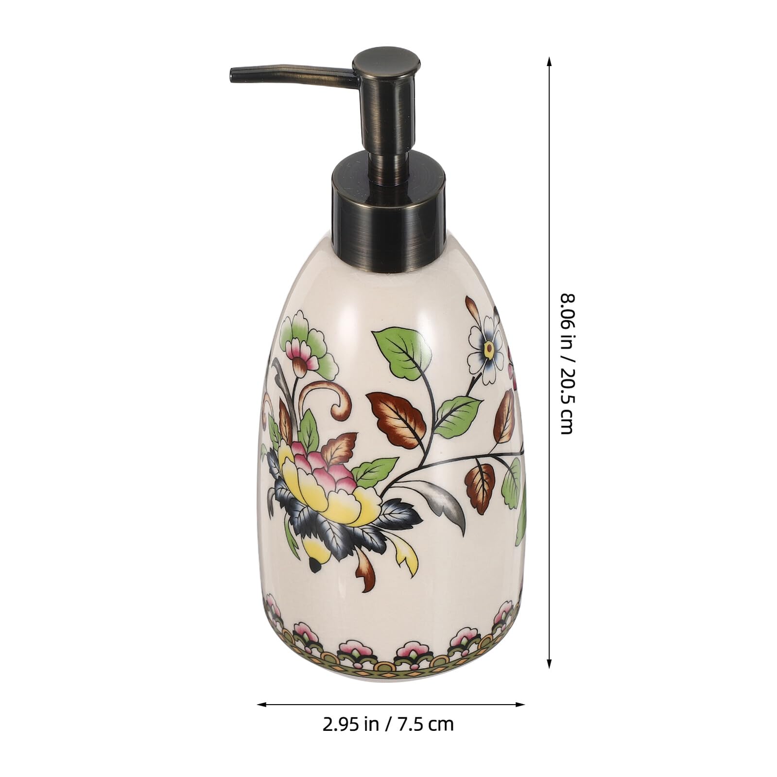 Dispensador de Jabón Líquido Recargable de Cerámica Bomba Dosificadora para Baño y Cocina Envase Multiusos para Jabón de Manos Lavavajillas y Champú 350 Ml