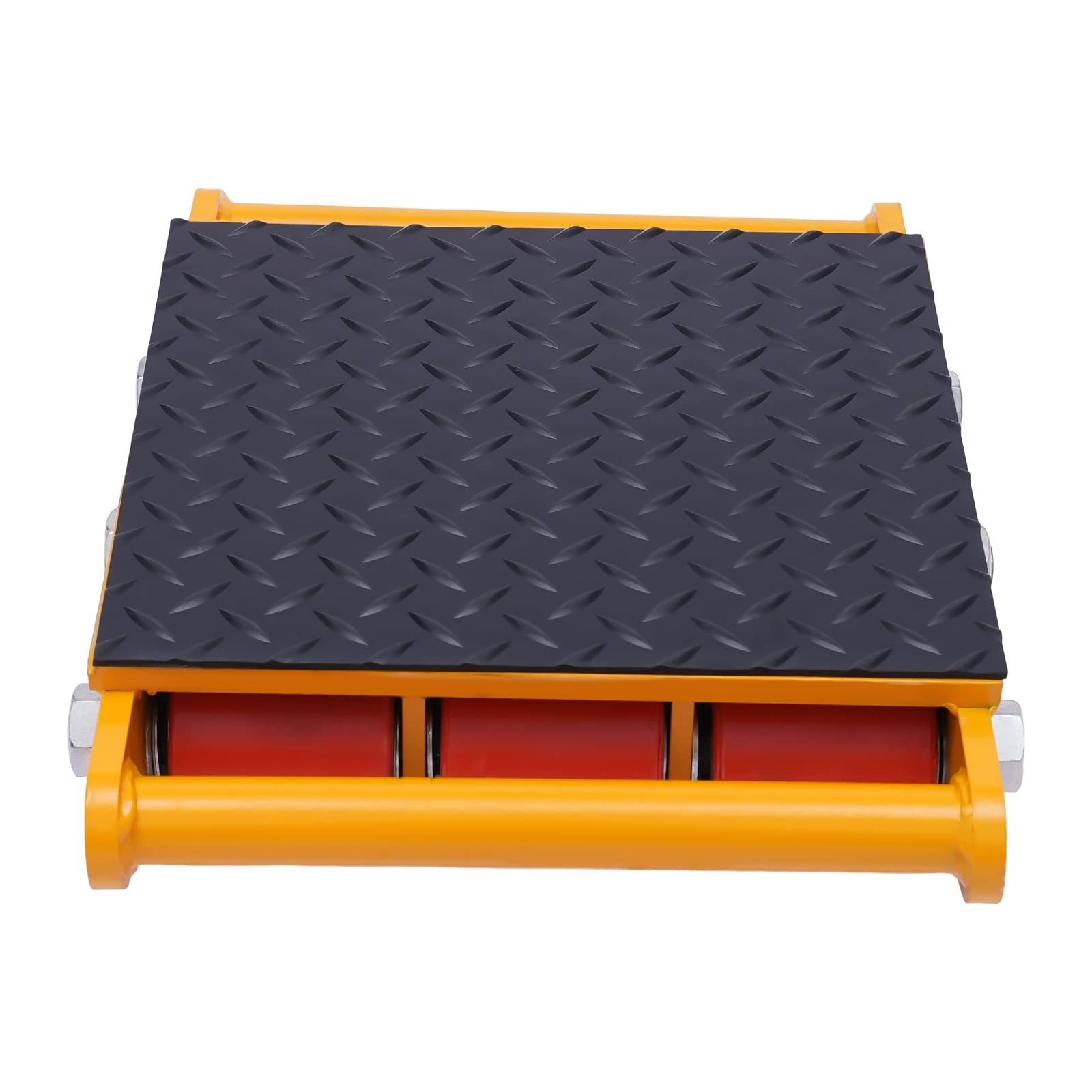 15T, movimento macchina Dolly, 37 x 26 x 9,5 cm, con 9 ruote in PU e tappo antiscivolo girevole a 360°, per magazzino, officina, fabbrica, industria, attrezzature per il trasporto, giallo