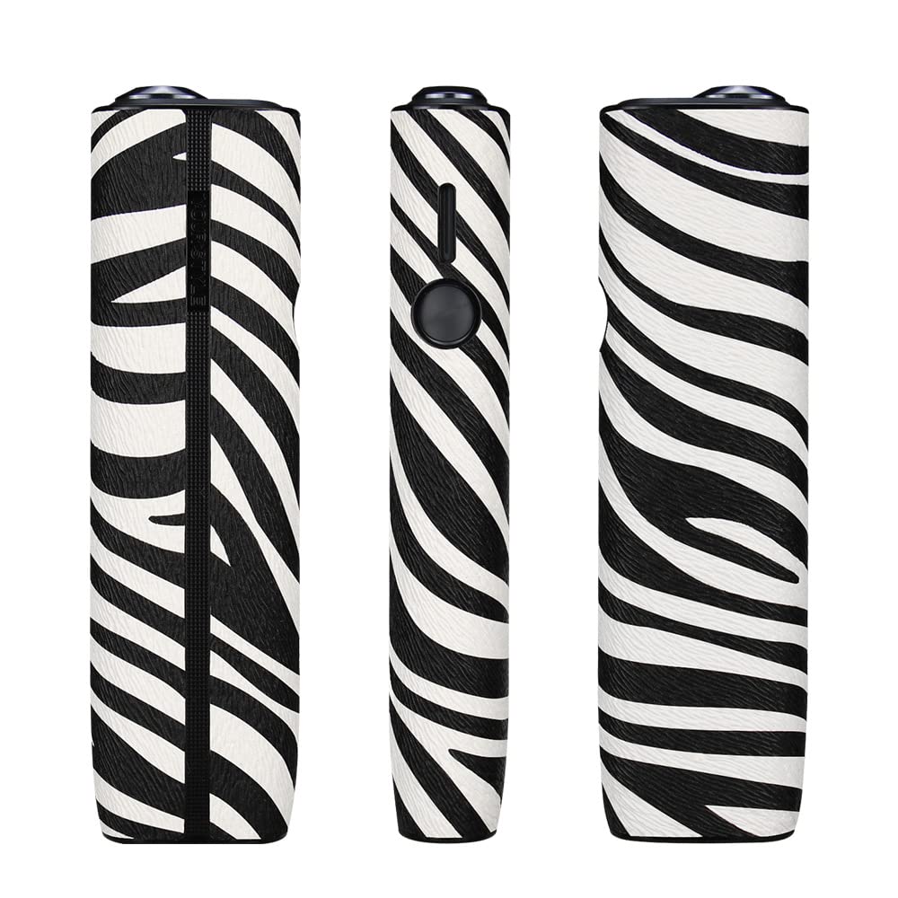 GoodernCompatible for Case Cover,360° Full Protective Dustproof Case Cover for Man and Women,Creativity Stripe Design Shockproof Anti-Scratch Protective Case for IQOS ILUMA ONE-Black