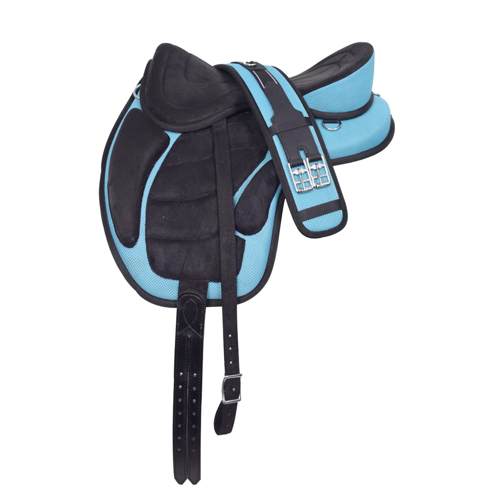 WILD RACE Freemax Treeless Saddle, Available in 13 Colors 9 Sizes (16", Turquoise) — image 1