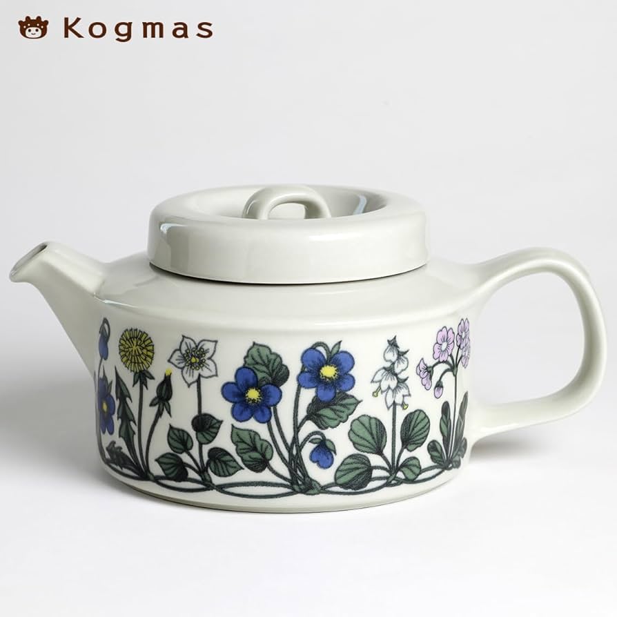 [ARABIA]廃盤　ヘルヤ　蓋付きポット　チューリップ　水色 Amazon | ARABIA アラビア Flora フローラ ポット（ストレーナ