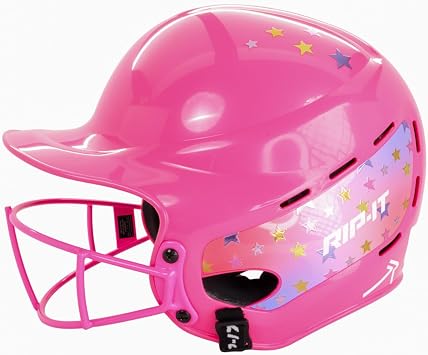 RIP-IT Girls Play Ball Starlight Softball Batting Helmet, One Size