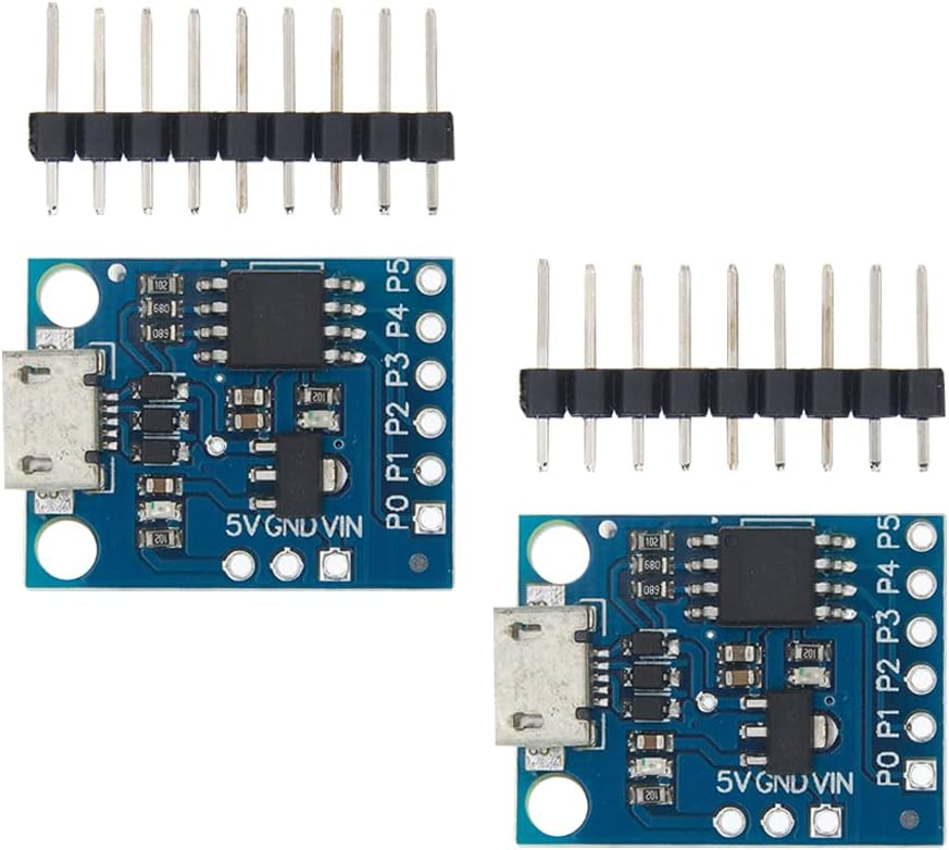 Ximimark 2Pcs Digispark Kickstarter Mini ATTINY85 USB Development Board Module for Arduino IDE 1.00