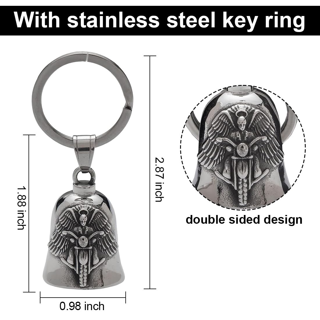 Campana Moto Amuleto | Campana Guardian Moto | Regalos Duraderos De Accesorios De Motocicleta | Amuleto de Protección y Buena Suerte — view 2