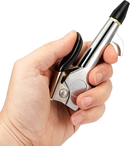 Miniatura 5 de Mudder Pistola de aire de aire estilo palanca de 2 piezas con boquillas de goma y punta de seguridad para el hogar, garaje, tienda industrial (negro)