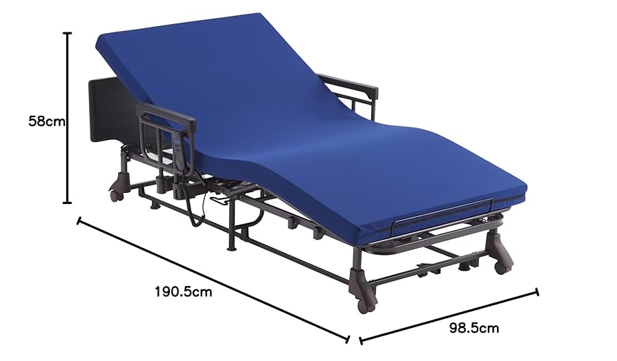H918\" ATEX 折り畳み 電動ベッド AX-BE735N 収納式 プレミアムベッド 電動WFリクライニング（2モーター） AX