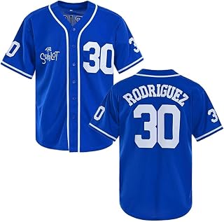 Men's The Sandlot Benny 'The Jet' Rodriguez Blue 30 Movie Baseball Jerseys
