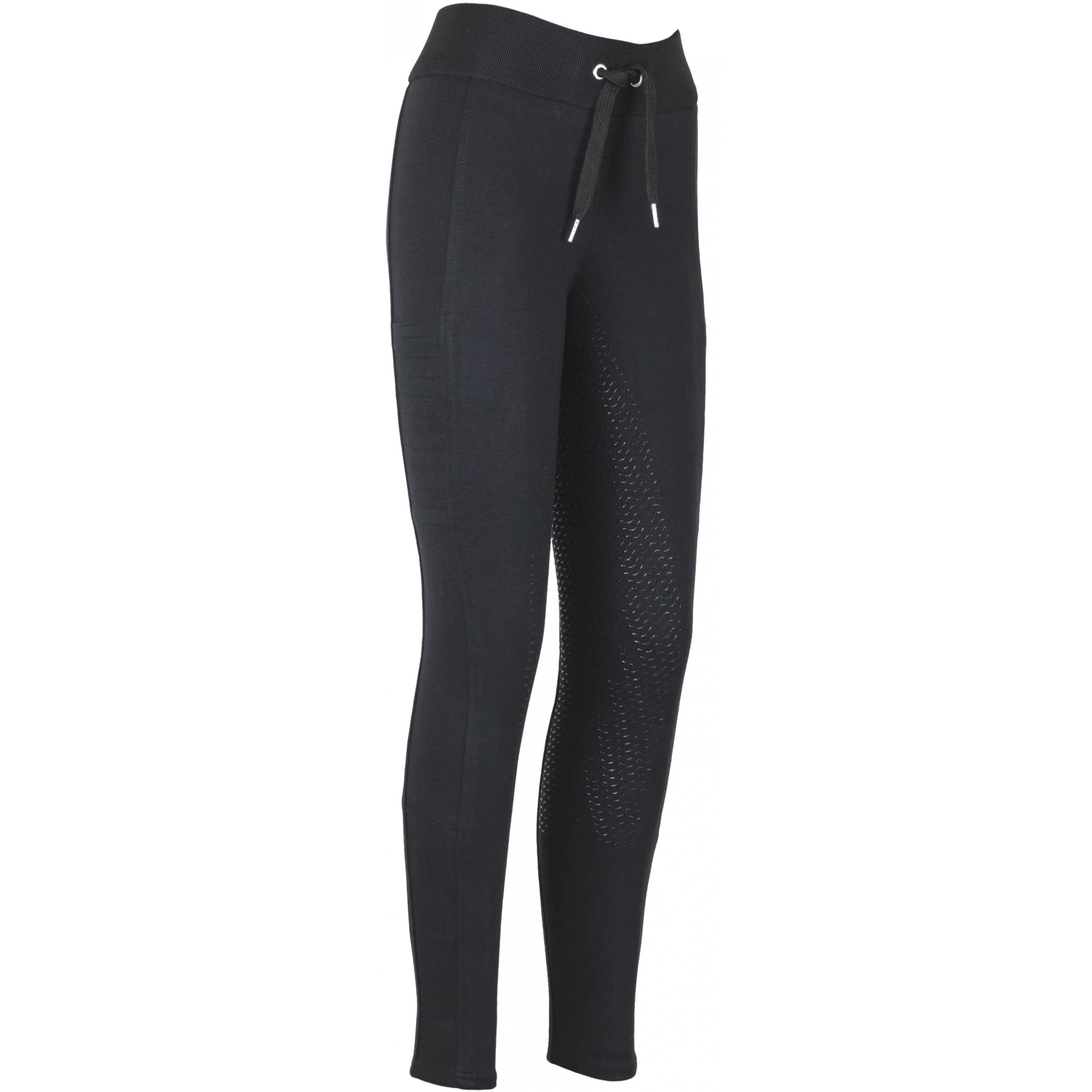 Lazura - Reitleggings für Damen Hanna | Vollbesatz aus Silikon | Reithose mit 2 seitlichen Handytaschen & Weitenregulierung | Vollbesatzreithose in Schwarz | Reitbekleidung in Größe 36-46