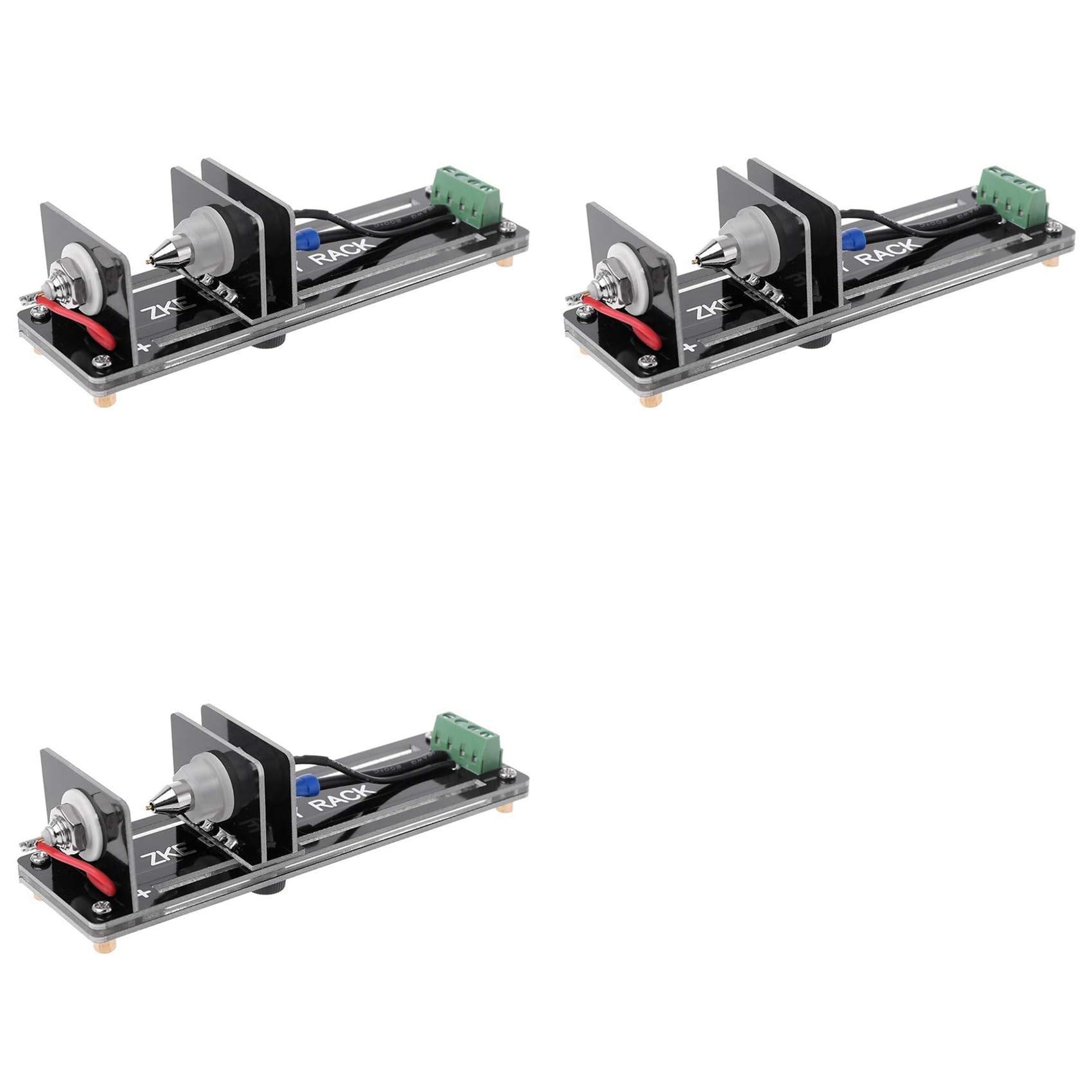 Jnchdghwa 3X 4 Wire Battery Resistance Capacity Test Testing Stand Cell Holder for 18650 26650 21700 AAA