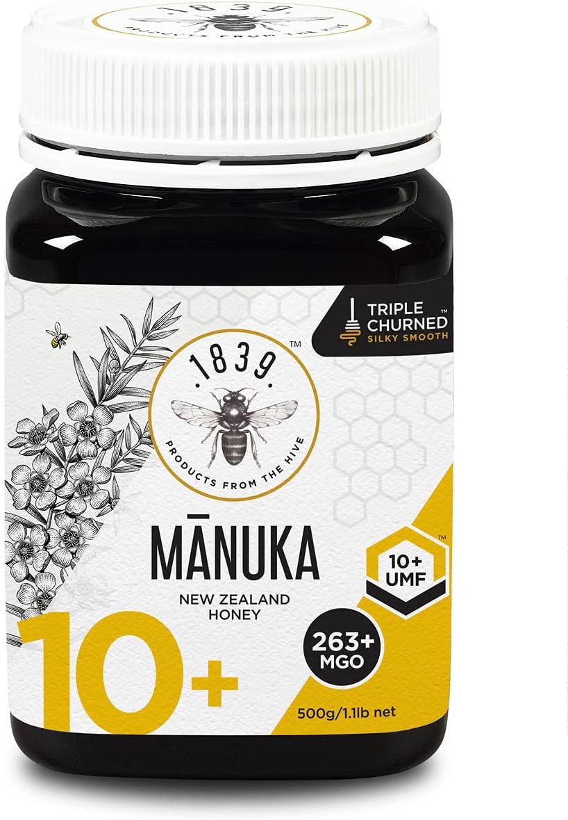 1839 Honey UMF 10+ Premium Manuka Honey (MGO 263+), 500g (1.1lbs)