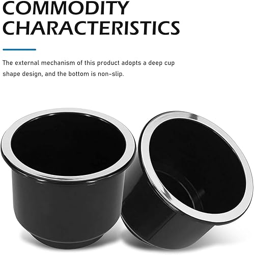 Miniatura 4 de 2 portavasos de automóvil, soporte empotrado para vasos de plástico, accesorios de repuesto para portavasos de gran capacidad, universal para RV,