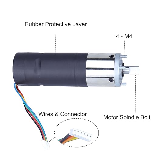 Miniatura 5 de 236575 Motor deslizante de pared RV para sistema Lippert Schwintek 300 1 relación de engranaje de alto par 12V IG-42 0.394 in conjunto de motor para