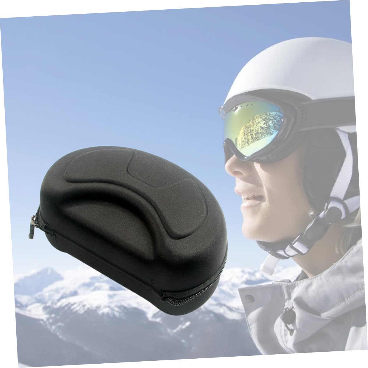 PACKOVE Ski Goggles Bag Large Storage Box for Snowboard Goggles Waterproof Eva Carrying Case