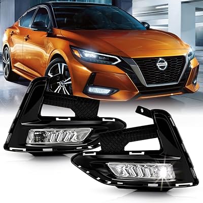 ACANII - For 2020 2021 2022 Nissan Sentra LED Bumper Fog Lights Driving Lamps w/Switch Pair Set Replacement Left+Right