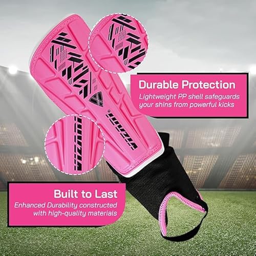 image for Vizari Malaga Shin Guards for Kids, Youth, Adults – Lightweight Socc