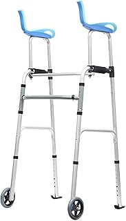 Andadores para idosos Estrutura de caminhada, andador dobrável compacto com suporte de braço para idosos, adultos, andador de roda frontal extra largo, leve suporta até 300 lb