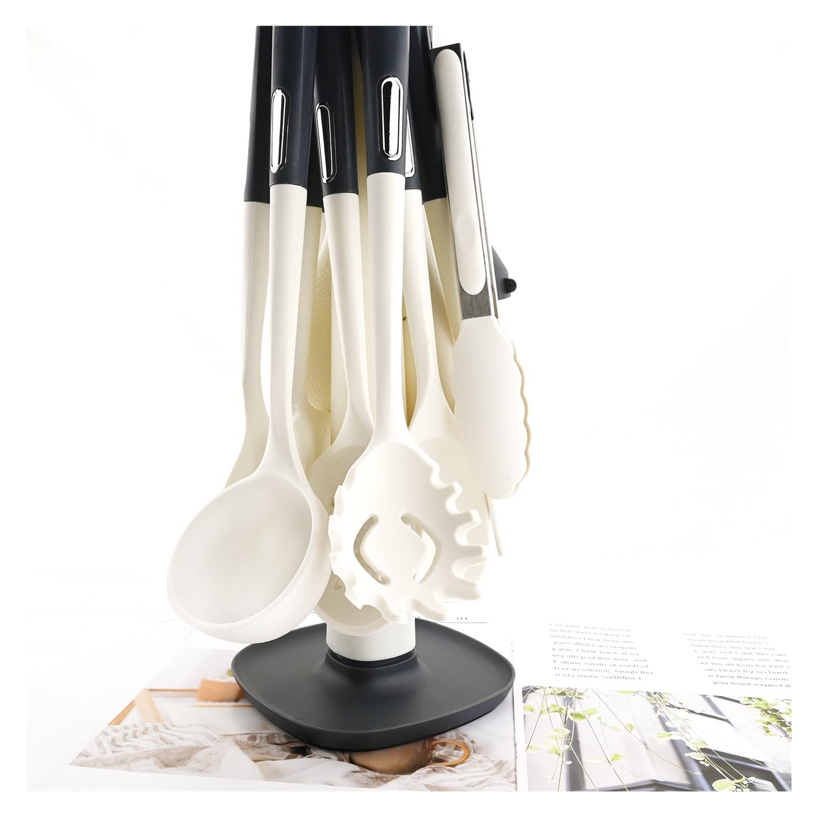 Juego de espátula de Silicona de 1/7/13P, Juego de Utensilios de Silicona antiadherentes Resistentes al Calor for repostería, Cocina, espátula, Cepillo de Aceite Leisurely (Color : White 13PCS