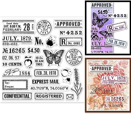 GLOBLELAND Timbri Trasparenti Fustelle Conservazione Timbri Trasparenti Collezione Protezioni per Pagine Album Fotografico Scrapbooking Può Contenere 120 pezzo 2.2x2.2 pollici/50x50 mm Foto