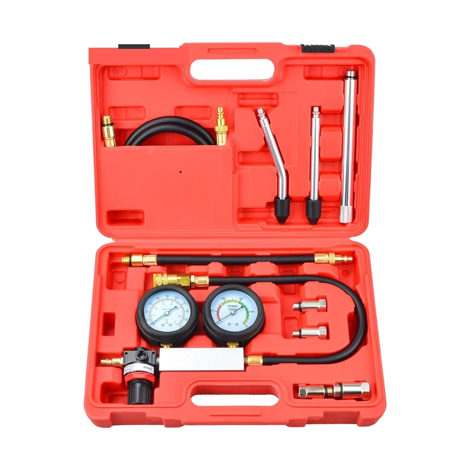 Toolbox Set Compression Gauge Pressure Tester Tool Engine