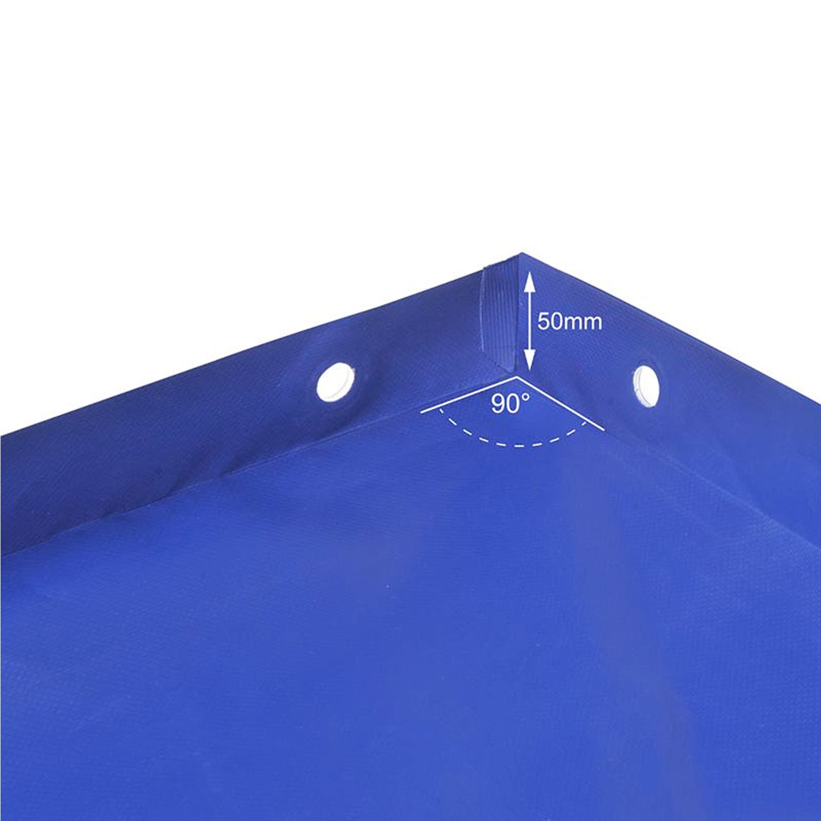 Deiwo® - Bâche plate bleue avec bande en caoutchouc | 2 tailles au choix convient à de nombreuses remorques