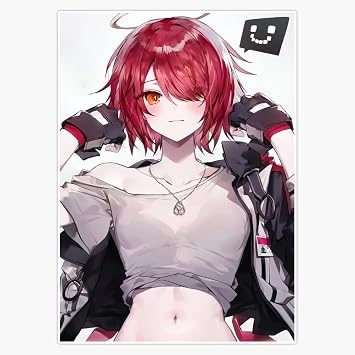 Exusiai Arknights Prelude to Dawn Fanart Anime Waifu Magnetic Reusable Bumper Vinyl Sticker 5"