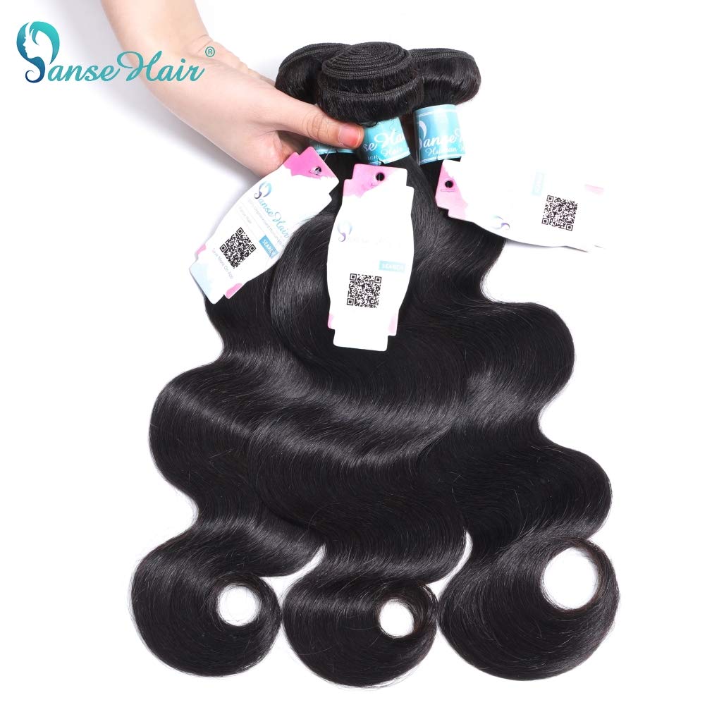 10A Grade Panse Hair Peruvian Body Wave Human Hair Bundle 24 Inch 100% Unprocessed Virgin Human Hair Extensions 1b Black Color Soft and Thick Hair Weaves for Women