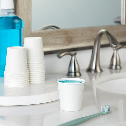 Miniatura 3 de Sparkle and Bash Paquete de 100 mini vasos de papel desechables de 4 onzas para expreso, enjuague bucal, té, café, blanco liso, taza de café,