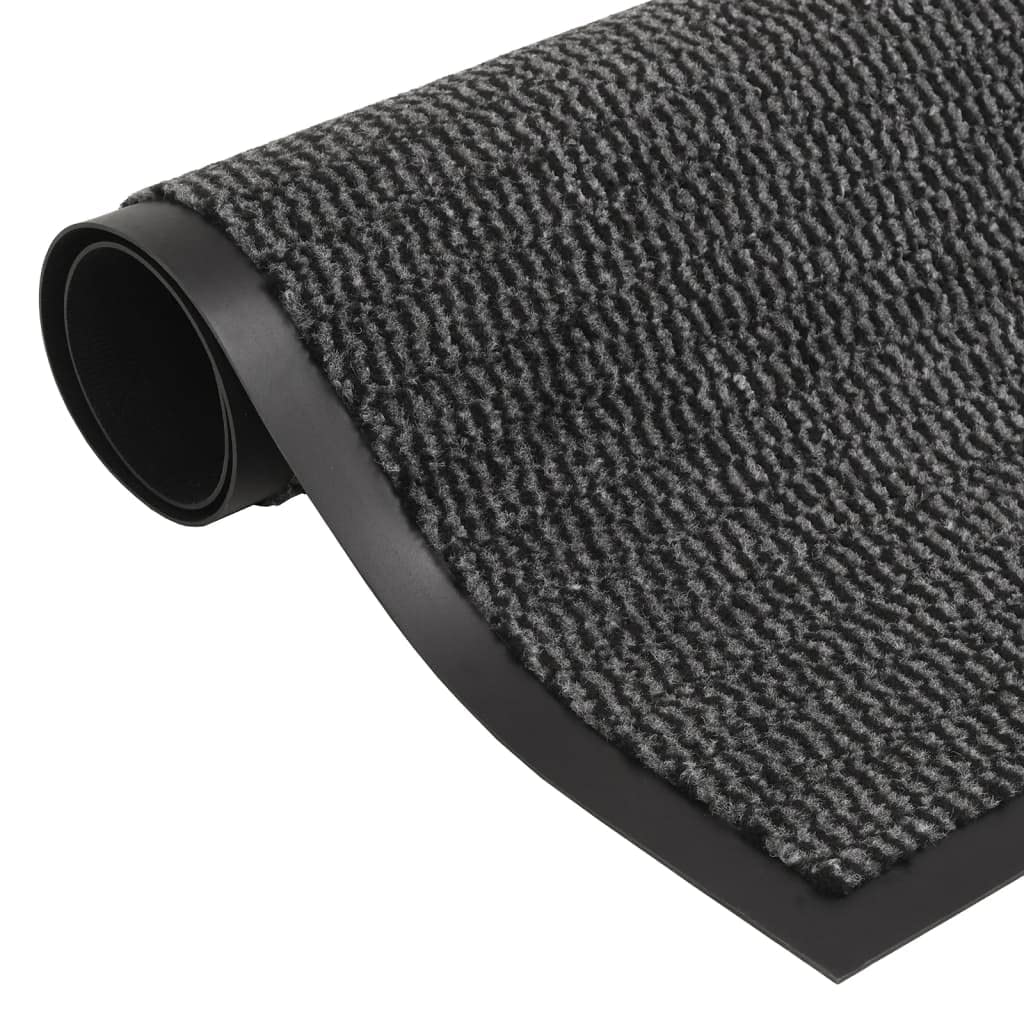 Zerbino 60 x 150 cm antracite in polipropilene tuffo con fondo in gomma antiscivolo robusto e resistente per ingresso, corridoio, terrazza coperta, balcone
