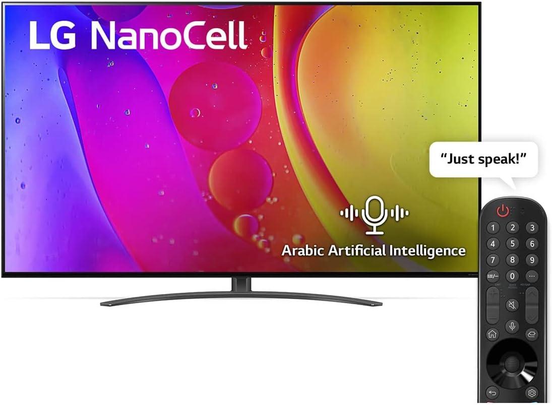 LGNanoCell TV 50 Inch NANO84 Series, Cinema Screen Design 4K Active HDR WebOS Smart AI ThinQ Local Dimming - 50NANO846QA (New 2022)
