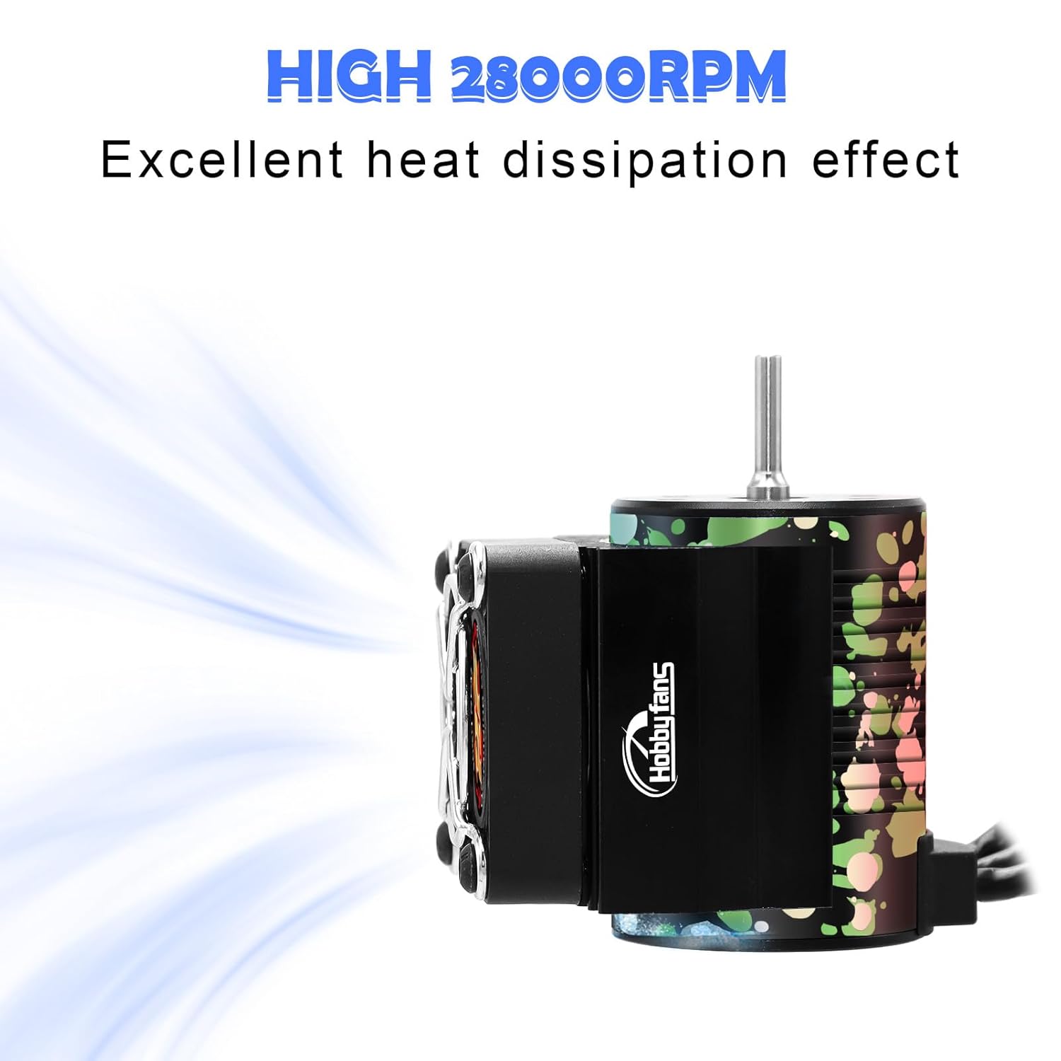 Hobby Fans Waterproof GR3650 4300KV Brushless Motor 3.175mm Shaft with 60A Sensorless Brushless ESC Electric Speed Controller Combo Set and Heatsink & Programming Card for 1/10 RC Car Truck
