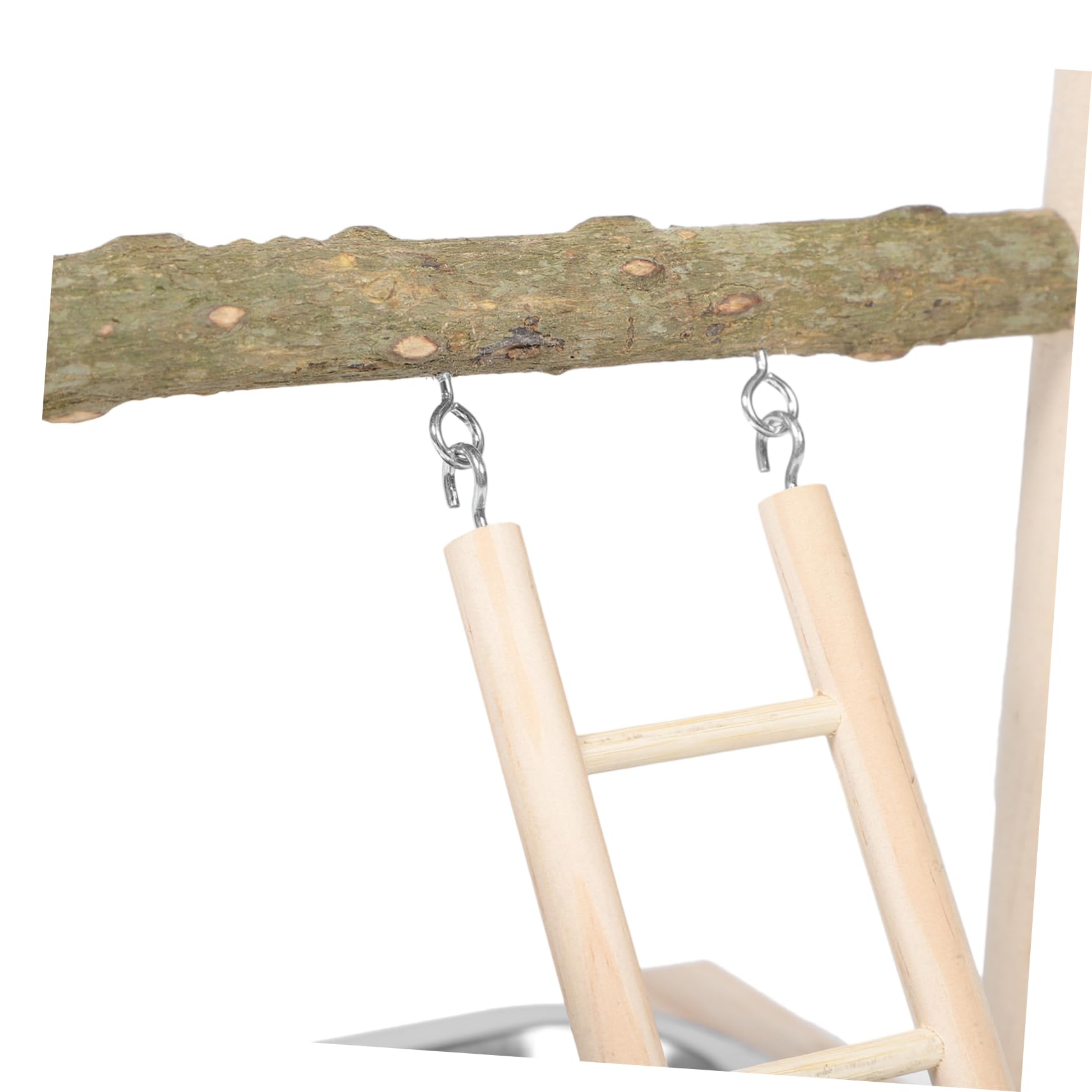 1satz Parrot Perch Stand Aus Holz Mit Futterbechern Und Leiter Für Vogelspielplatz Spiel Und Ruhebereich Im Käfig Interaktive Plattform Für Papageien Und Wellensittiche