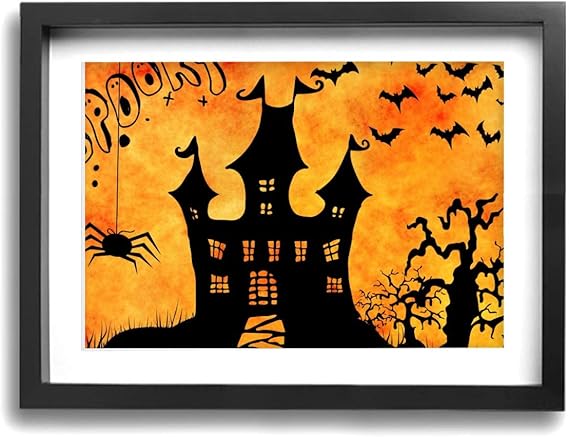Amazon Co Jp アートパネル アートフレーム 壁アート 壁飾り 木枠付けインテリアアートキャンバス絵画 ハッピーハロウィンホラー城 壁画 壁掛け インナーフレーム 装飾画 インテリア の装飾 軽くて取り付けやすい おしゃれ プレゼント ファッション