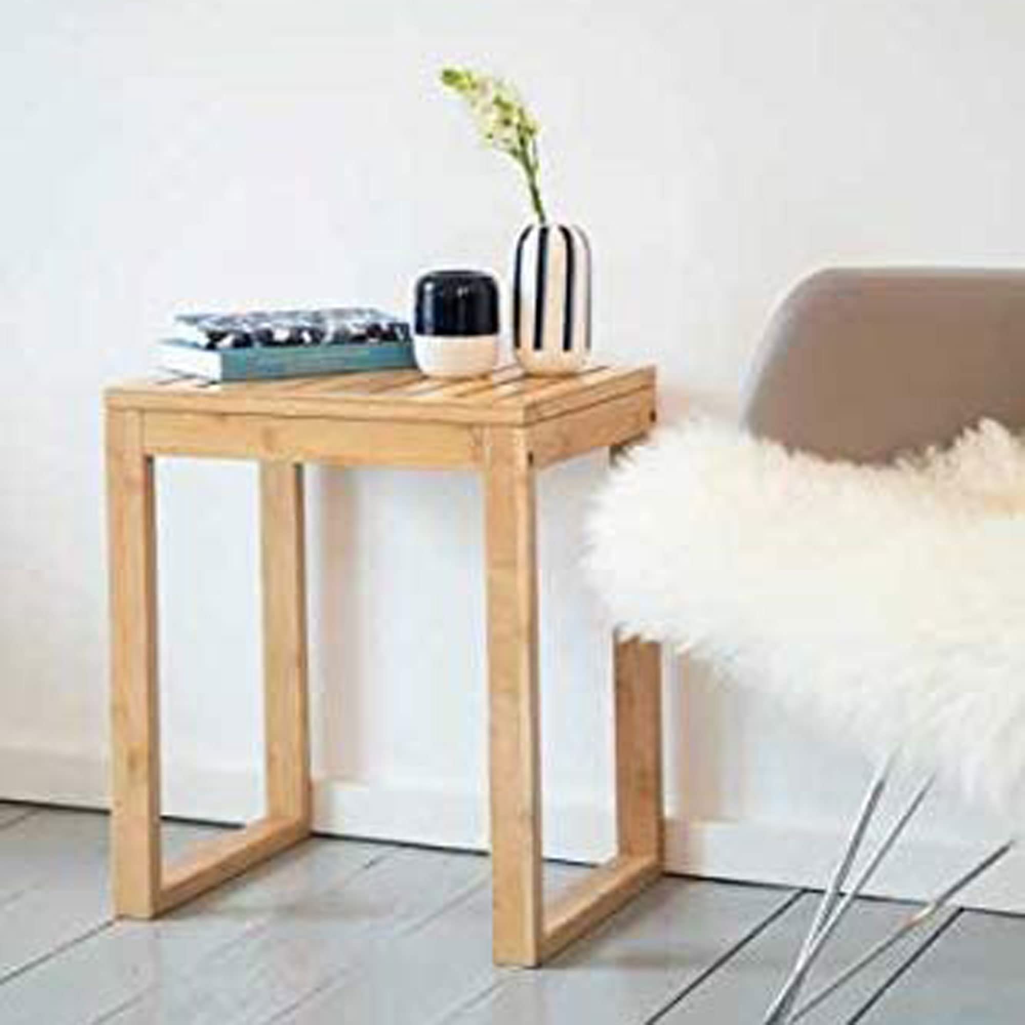 Image secondaire de Tabouret Multifonction en Bambou WENKO - Design Naturel pour Salle de Bain