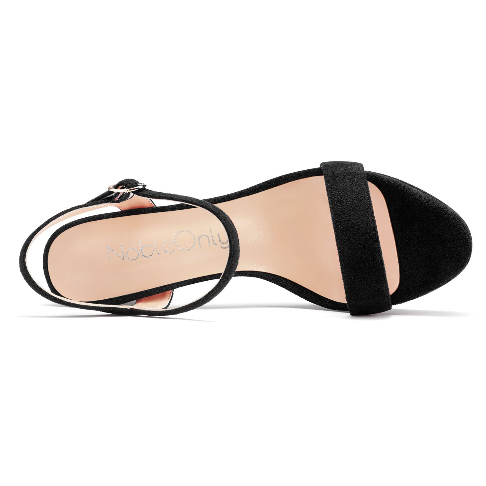 NobleOnly Mujer Alto High Heel cuña esparto Plataforma Correa Tobillo Sandalias Slingback Abierta Punta Sexy Cute Fiesta 10 CM Heels