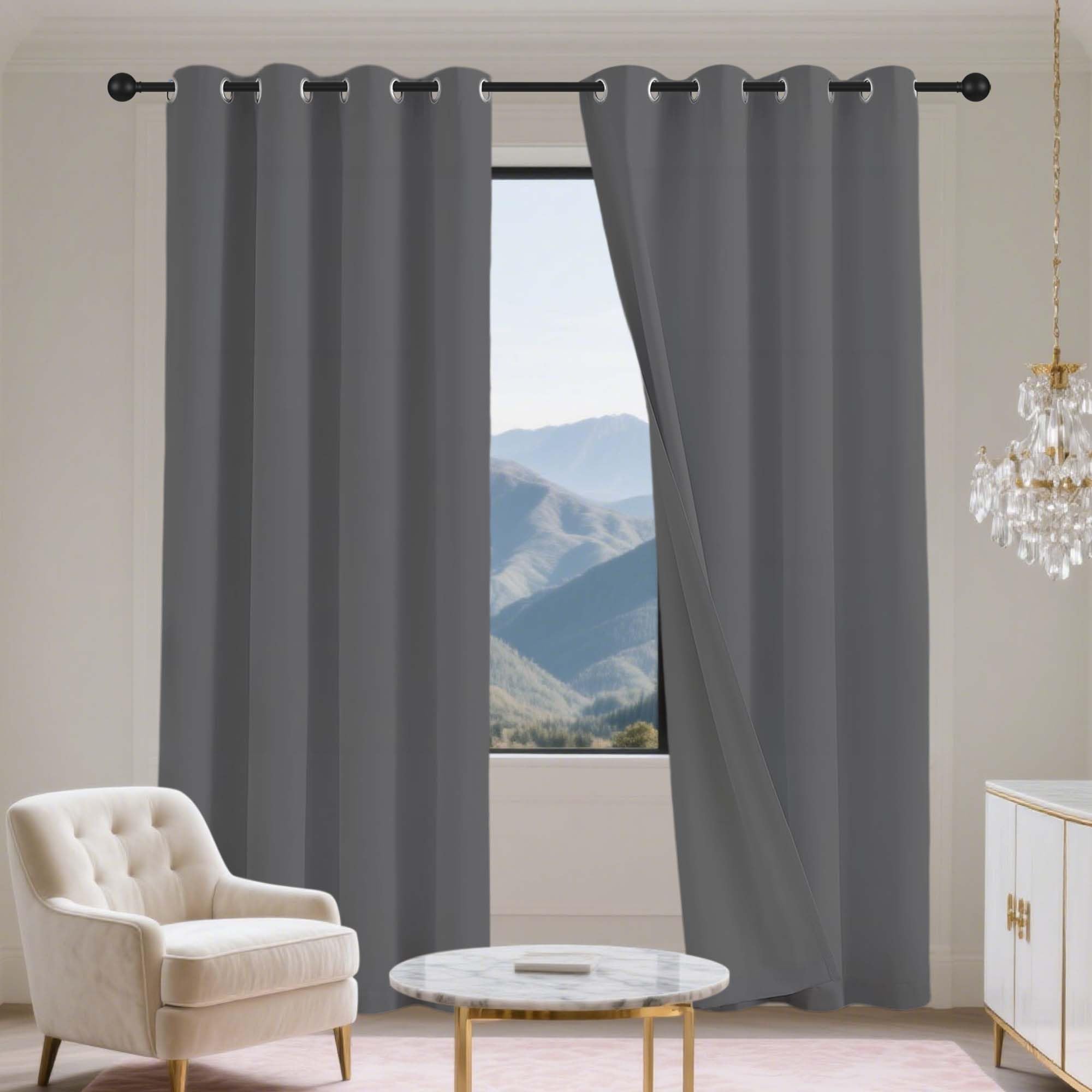 Rideaux occultants épais anti froid pour isoler une chambre de la lumière du jour