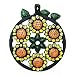 Produktbild Sungmor Heavy Duty Gusseisen handbemalte Sonnenblume Untersetzer - 18,5 × 15,8 × 1,8 cm - Retro rustikal Aussehen rostfrei Runde Racks Steht Halter für heiße Pfannen oder Teekanne, Küche Esstisch