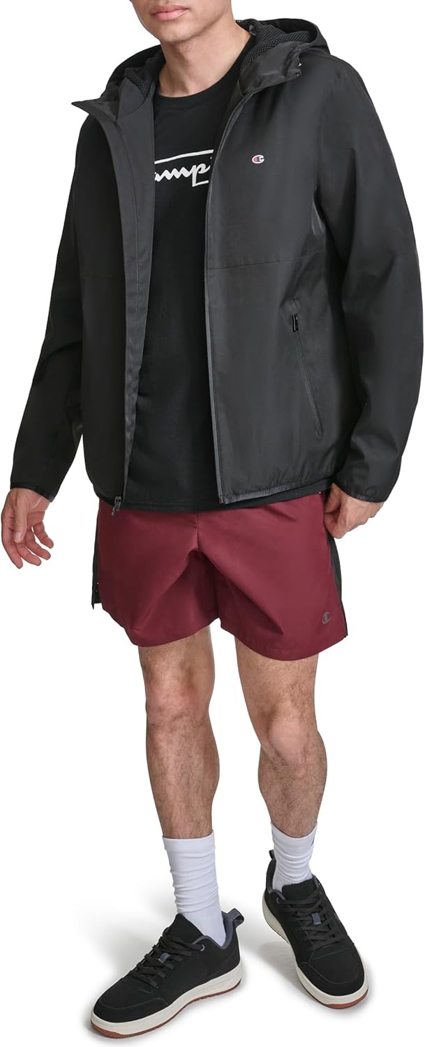 Champion Men's Performance Windbreaker Rain Jacket With Hood - Image 2