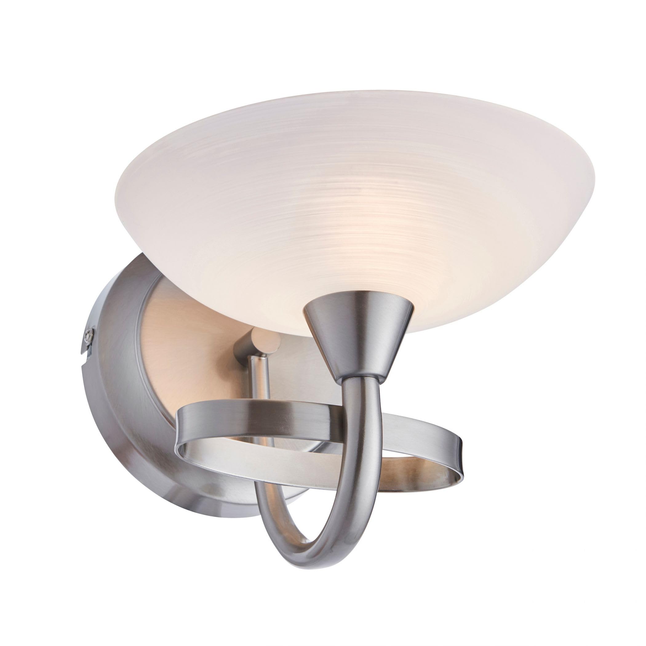 Endon Silver Cagney 1 Light Flush Light