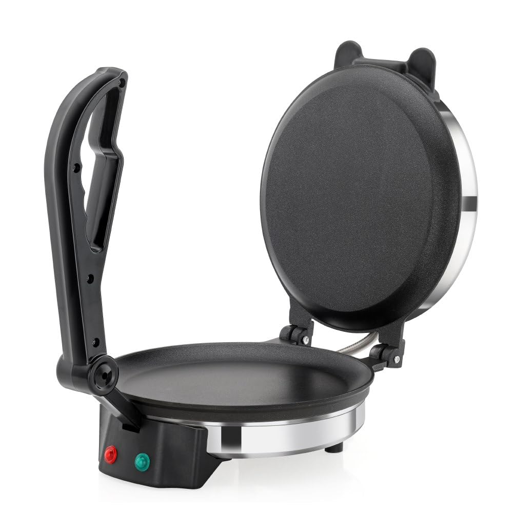 Premier 900W Electric Roti Maker & Multi-Cooker | 8.5" Non-Stick Coating Plates with Auto Cut-Off | Heavy Duty Stainless Steel Shock-Proof Body | Chapati & Dosa Maker | Egg omelet |Ghee roast dosa-image-29