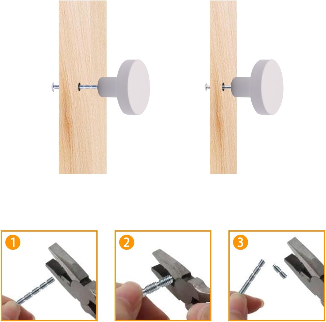 Cabinet Knobs White 12 Pack, Round Dresser Drawer Pulls Handles, Single Hole Door Knob for Cabinets and Drawers