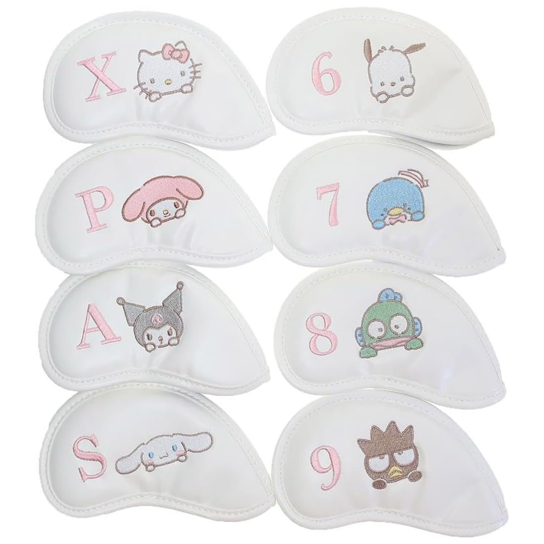 Sanrio Characters 8 Piece Iron Cover Set Golf Embroidery Lovely Pose