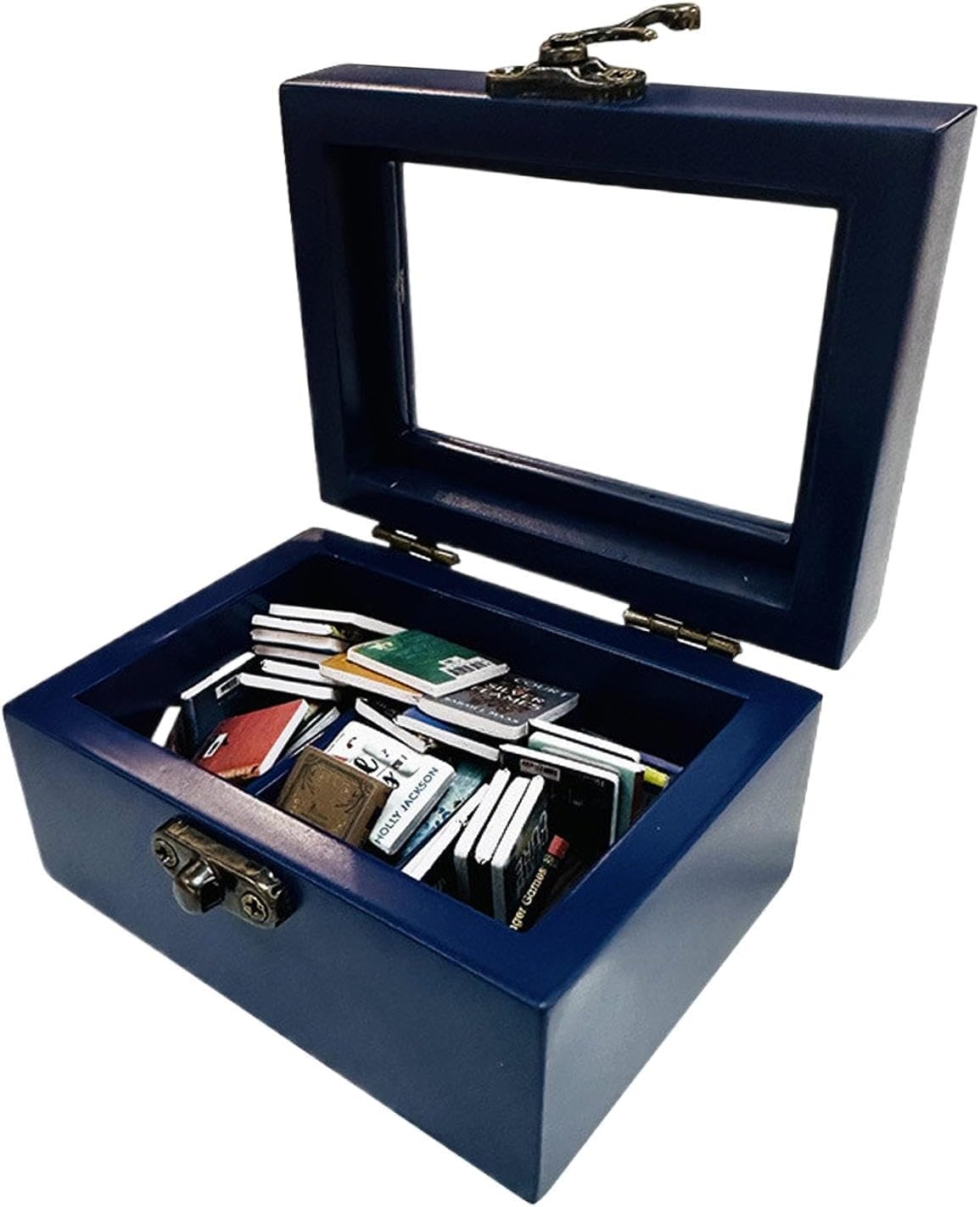 Miniature Library Bookcase for Book Lovers Charming Office Decor and Elegant Gift Box