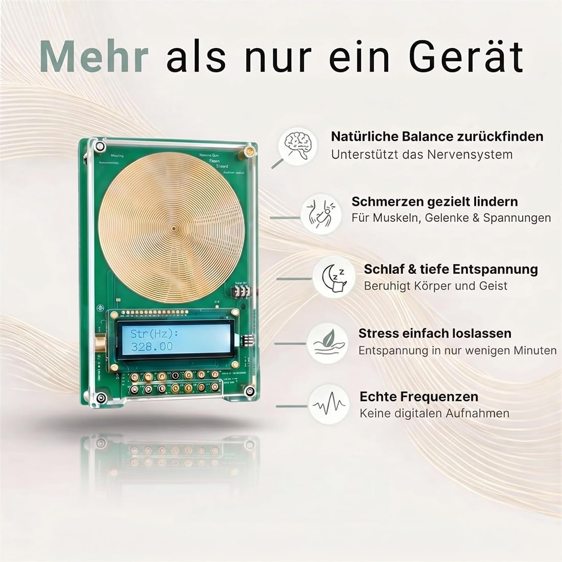 2026 Zentra One Smartes Frequenzgerät, Zentra Schumann Frequenz Generator, Frequenz Gerät Zentras One, mit USB & Display, Mehrere Frequenzen, Entspannung, Reduktion Stressabbau, Besserer Schlaf(B)