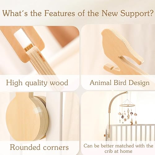 Miniatura 7 de Brazo móvil para cuna para guardería  Brazo móvil para cuna, colgador móvil para cuna de bebé, decoración de guardería para niñas, niños, cuna de