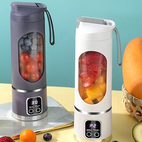 Miniatura 3 de Licuadora portátil, licuadora personal recargable por USB, exprimidor portátil de viaje de 15 onzas, licuadora, mezcladora, compacta, cómoda y