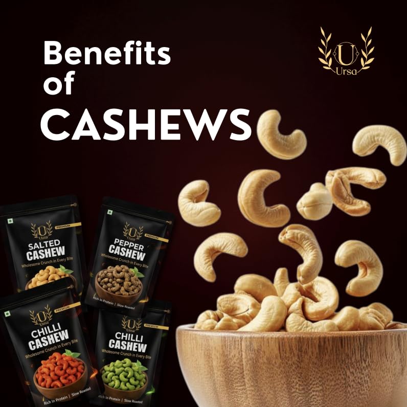 Image of Ursa U Premium Roasted Green Chilli Cashew, 100g, Gluten Free, No Added MSG, Rich in Protein and Healthy Fats, Zero Trans Fat, Zero Cholesterol