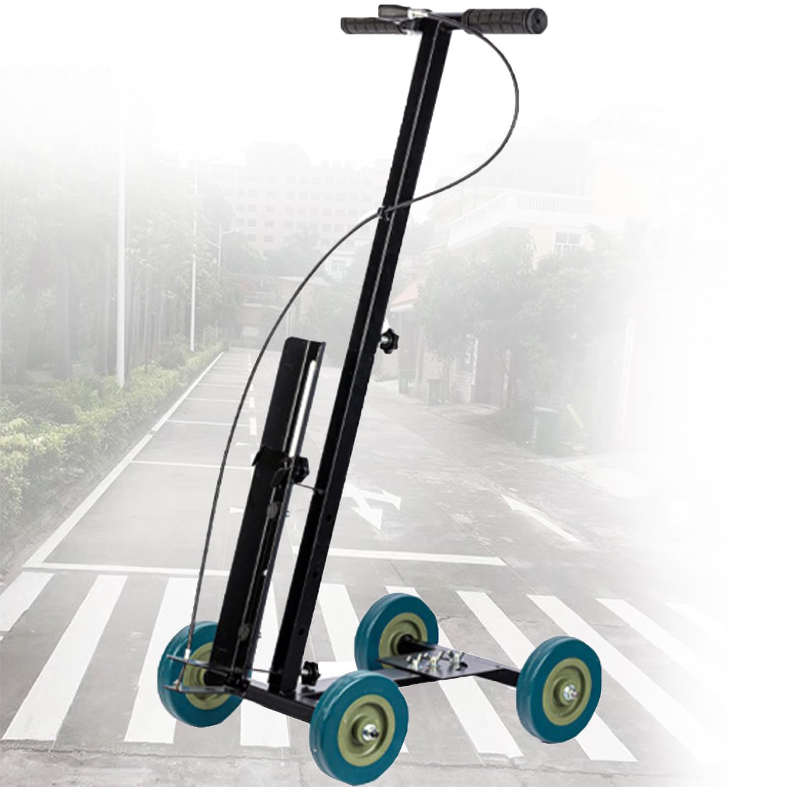 asdchZen Hand-Push Lane Marking Applicator,Multifunction Line Marking Machine,Marking Tools,Lane Marking Applicator,Paint Line Striping Equipment,Straight,Arc,And Round Can Be Adjusted
